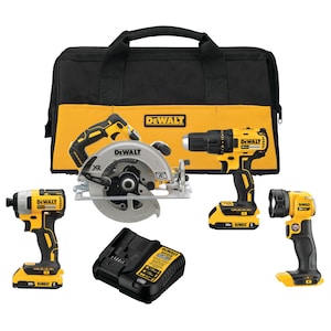 DEWALT 20V MAX Brushless Cordless 4-Tool Combo Kit with (2) 2Ah B