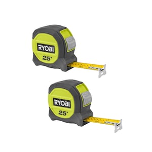 RYOBI 25 Ft. Compact Tape Measure 2-Pack