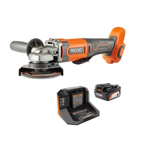 RIDGID 18V Cordless 4-1/2 in. Angle Grinder Kit with 4.0 Ah Batte