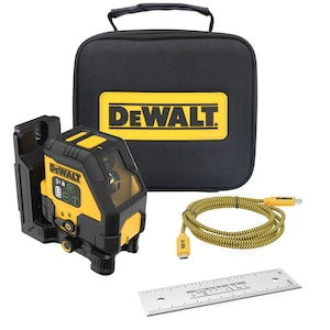 DEWALT USB Rechargeable Green Cross Line Laser Base Kit