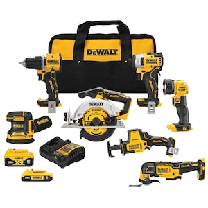 DEWALT 20V MAX Brushless Cordless 7-Tool Combo Kit with (1) 2Ah B
