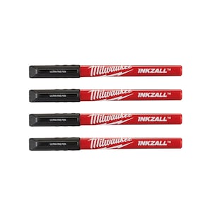 Milwaukee Tool INKZALL Black Ultra Fine Point Pen (4-Pack)