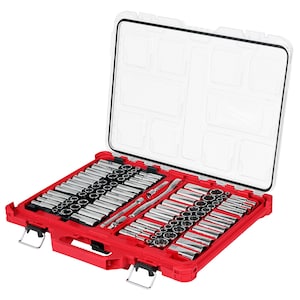 Milwaukee Tool 3/8 in. 6-Pt and 12-Pt Metric & SAE Ratchet & Socket Set w