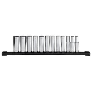 Milwaukee Tool 3/8 in. Drive 12-Point Deep Well Metric Socket Set (12-Pie