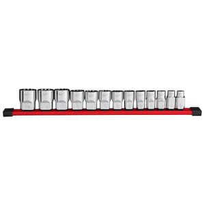 Milwaukee Tool 1/2 in. Drive 12-Point SAE Socket Set (13-Piece)