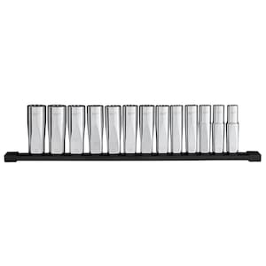 Milwaukee Tool 1/2 in. Drive 12-Point Deep Well Metric Socket Set (13-Pie