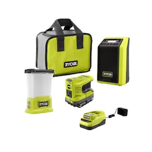 RYOBI 18V ONE+ Cordless 3-Tool Storm Kit w/ Radio, Area Light, P