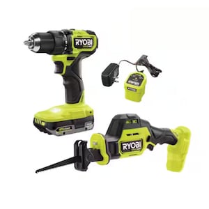 RYOBI 18V ONE+ HP Compact 2-Tool Combo Kit with 2 Ah Battery and