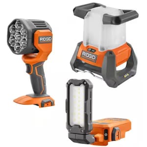 RIDGID 18V Cordless 3-Tool Lighting Combo Kit (Tools Only)
