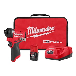 Milwaukee Tool M12 FUEL 12V Li-Ion Brushless 1/4 in. Hex Impact Driver Co